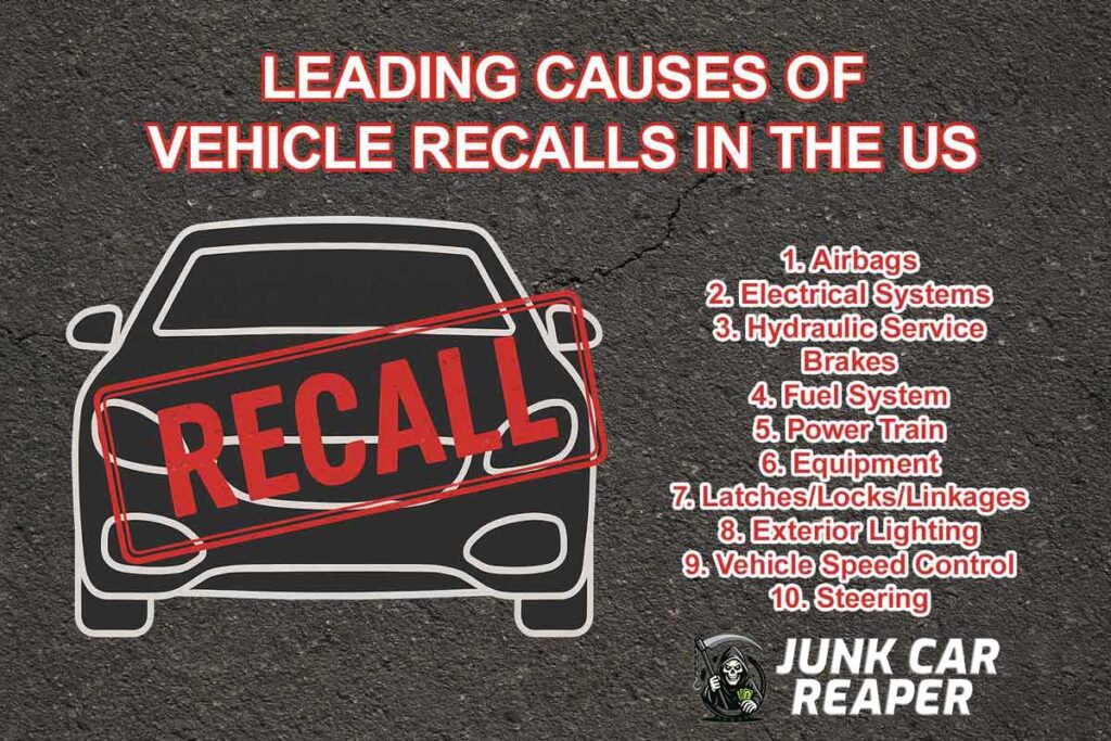 10 leading causes of vehicle recalls in the usa
